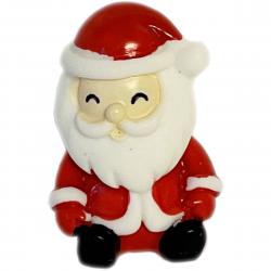 Jule Minifigur 3,5 Cm - Hyggelig Siddende Julemand - Dekoration