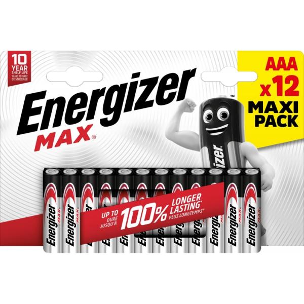 Køb Energizer Max AAA 12 Pack - Batteri (7638900438031) - Energizer - 7638900438031